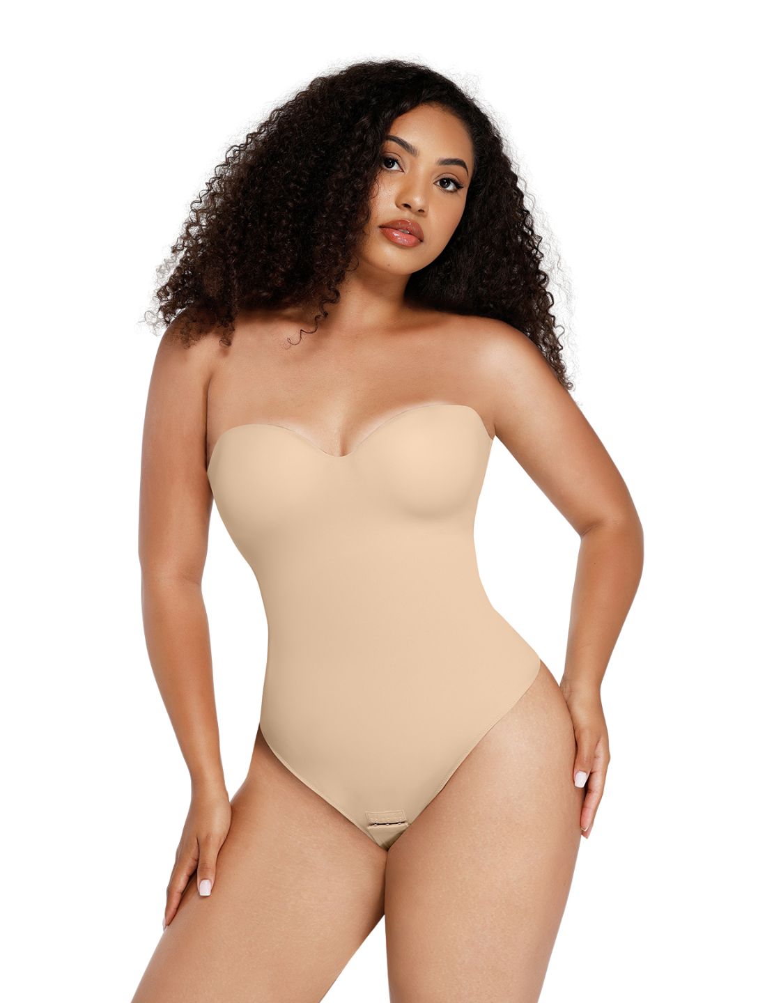 Supportive Strapless Shapewear Bodysuit