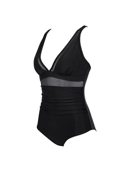 V-Neck Mesh Sculpting Bodysuit