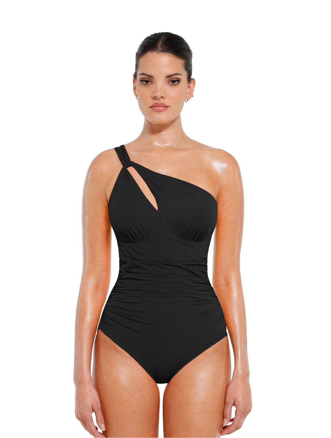 One-Shoulder Cut-Out Shapewear Swimsuit