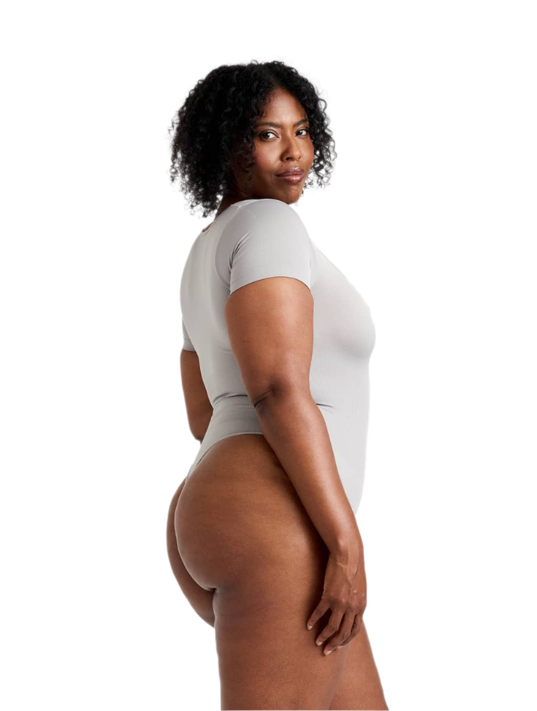 Square Neck Thong Bodysuit" can be rewritten as "Square Neck Thong One-Piece.