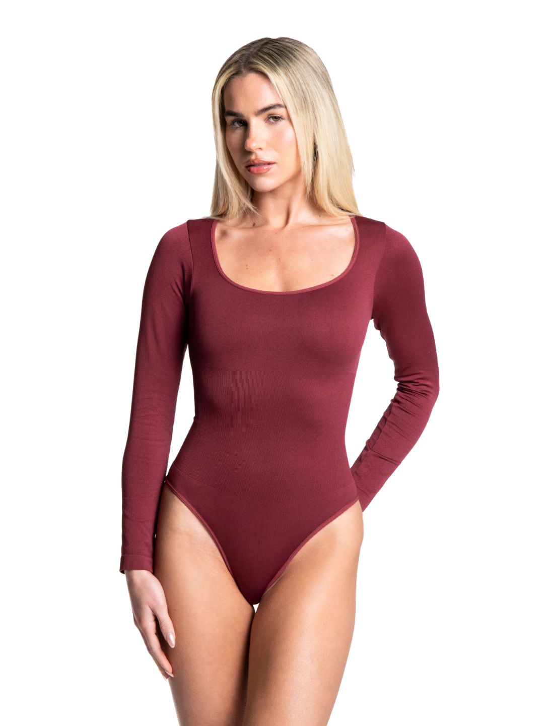 Long-Sleeve Thong Bodysuit