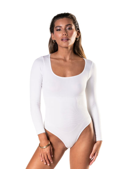 Long-Sleeve Thong Bodysuit