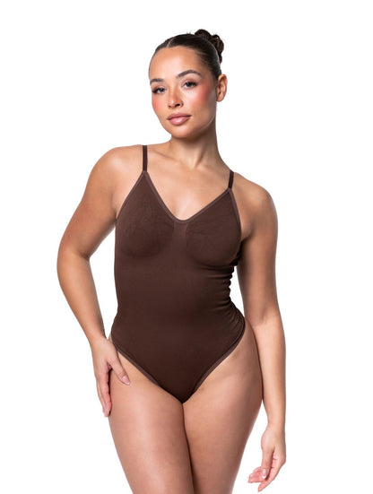 Snatched Thong Bodysuit with Low Back Design