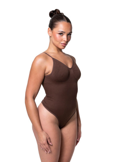 Snatched Thong Bodysuit with Low Back Design