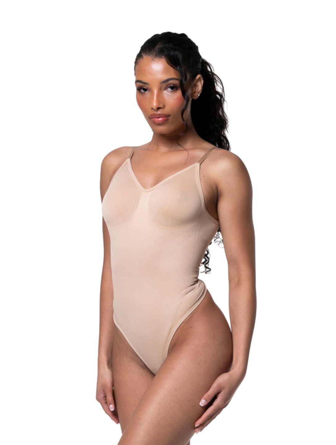 Snatched Thong Bodysuit with Low Back Design