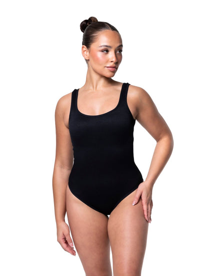Ribbed Sculpting Shapewear Bodysuit