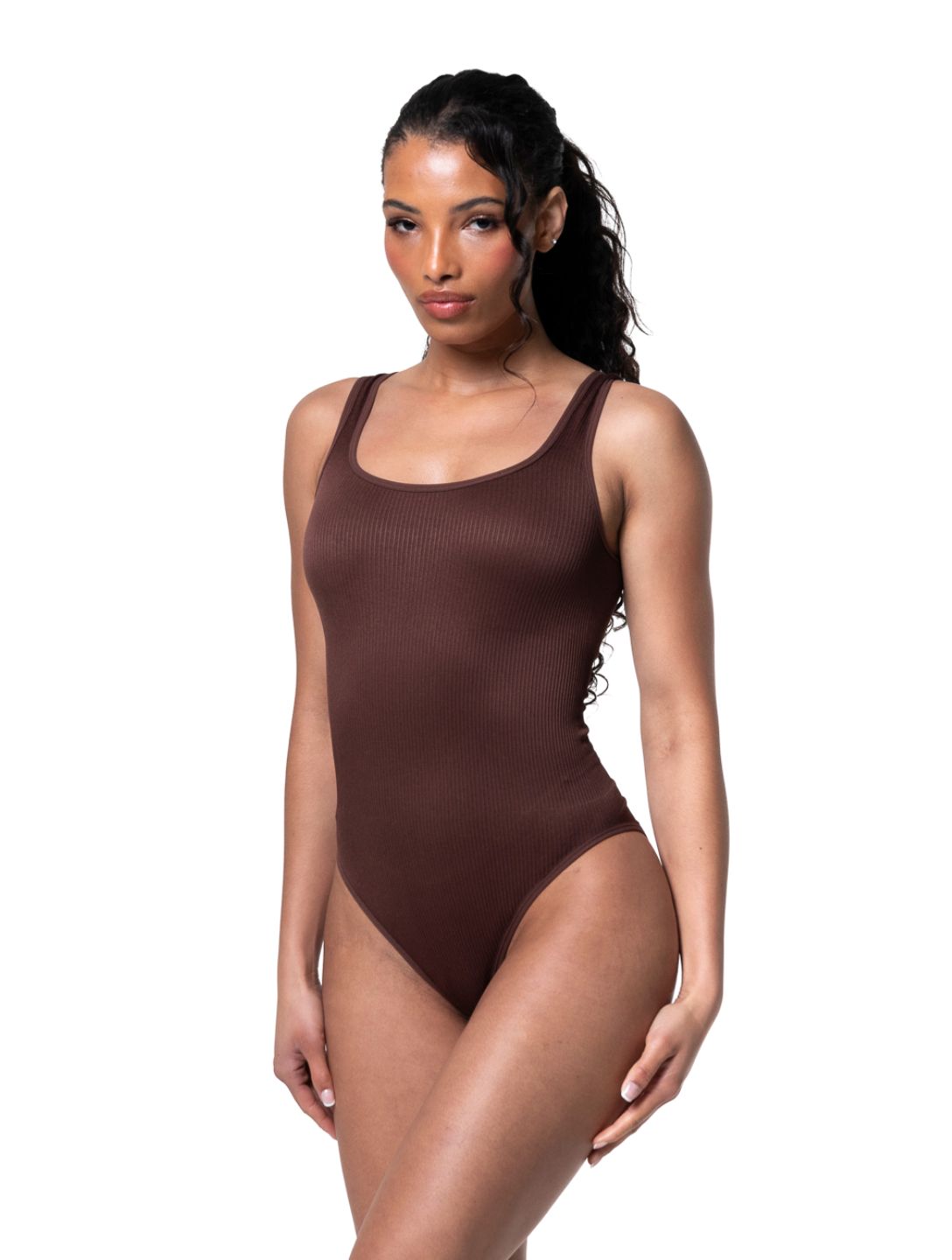 Ribbed Sculpting Shapewear Bodysuit