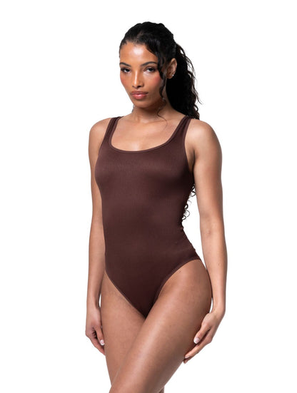 Ribbed Sculpting Shapewear Bodysuit