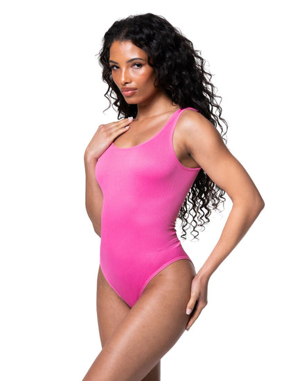 Ribbed Sculpting Shapewear Bodysuit