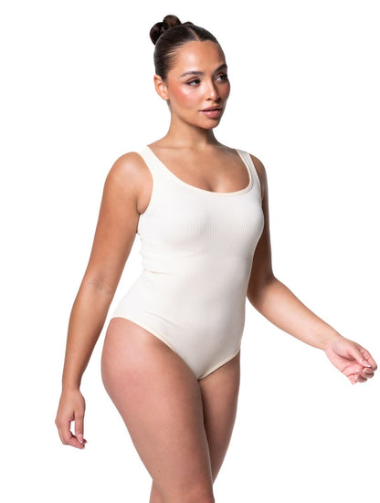 Ribbed Sculpting Shapewear Bodysuit