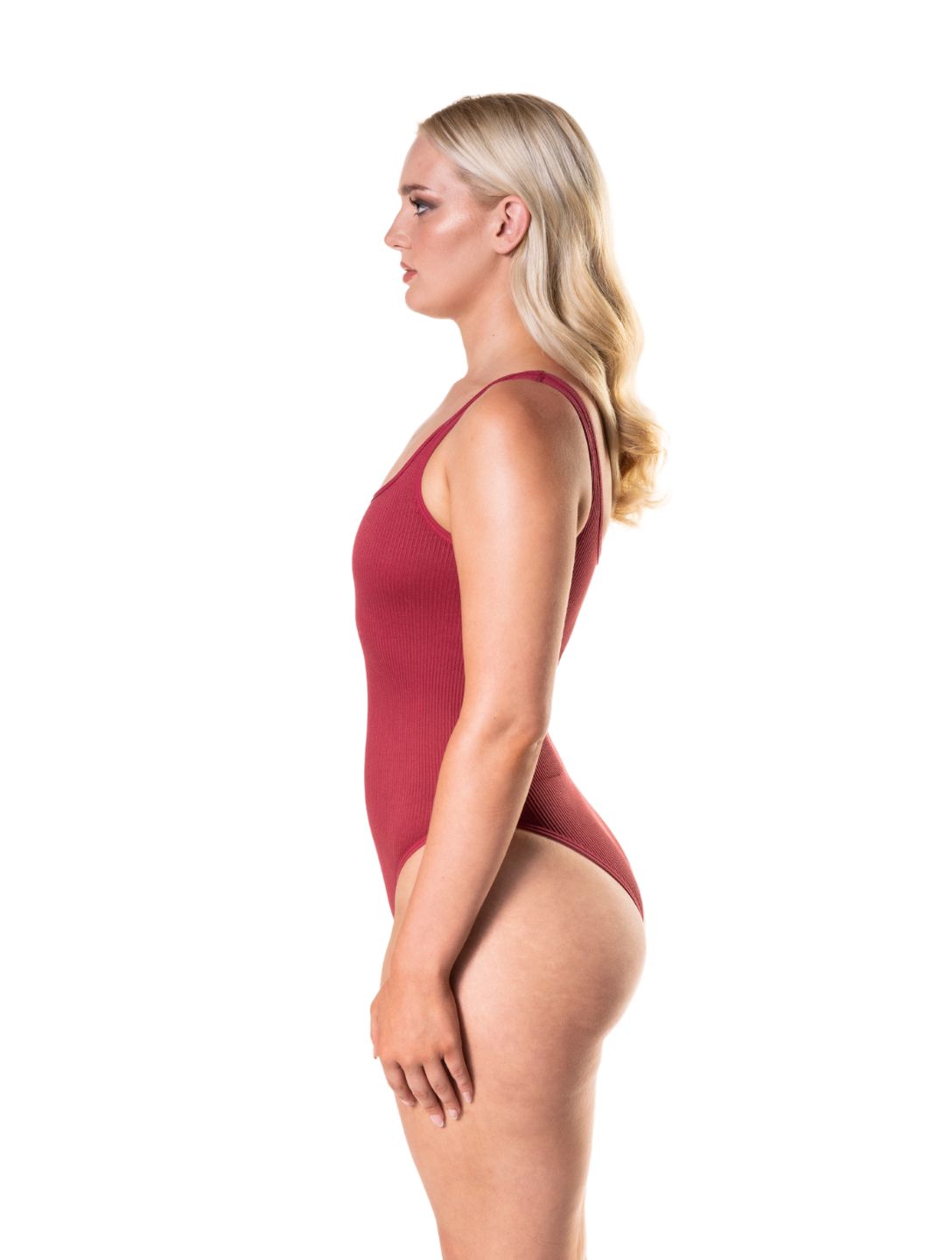 Ribbed Sculpting Shapewear Bodysuit