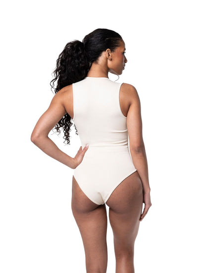 Ribbed Square Neck Shaping Bodysuit