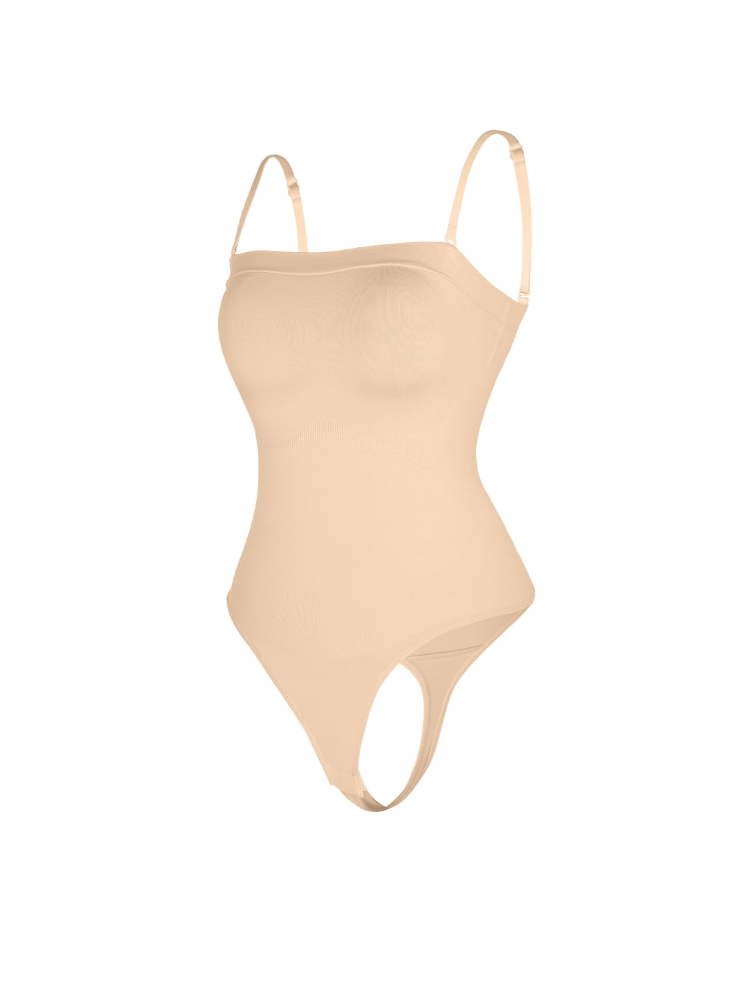 Strapless Thong Bodysuit" can be rewritten as "Seamless Strapless Thong Bodysuit.
