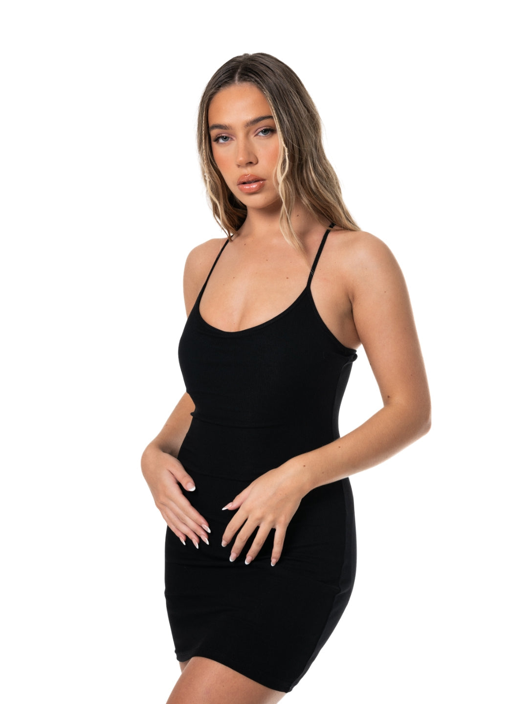 Body Sculpting Mini Slip Dress