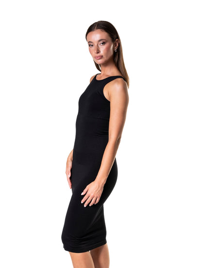 Maxi Dress with Sleeveless Shapewear Design