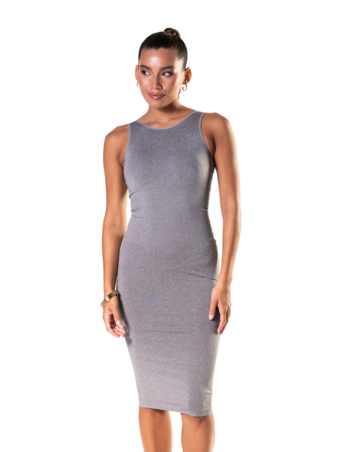 Maxi Dress with Sleeveless Shapewear Design