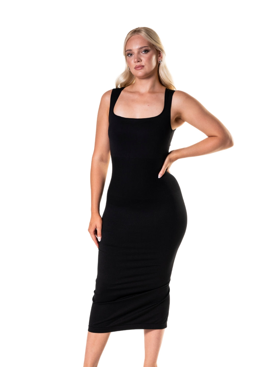 Square Neck Bodycon Shapewear Dress