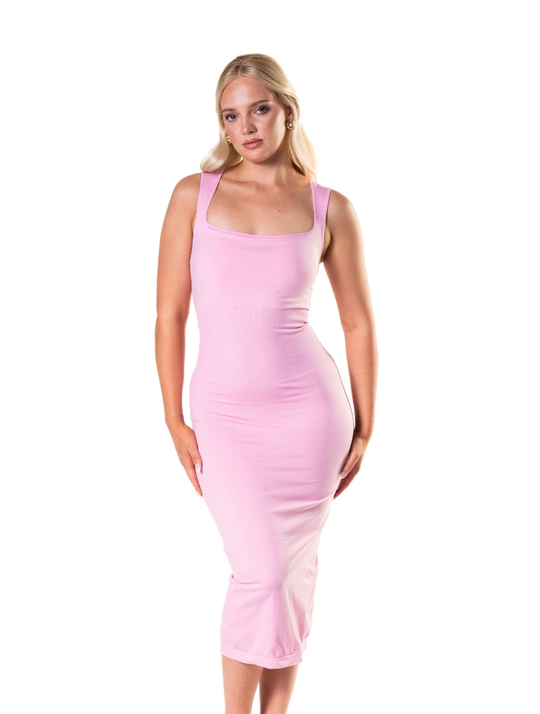 Square Neck Bodycon Shapewear Dress