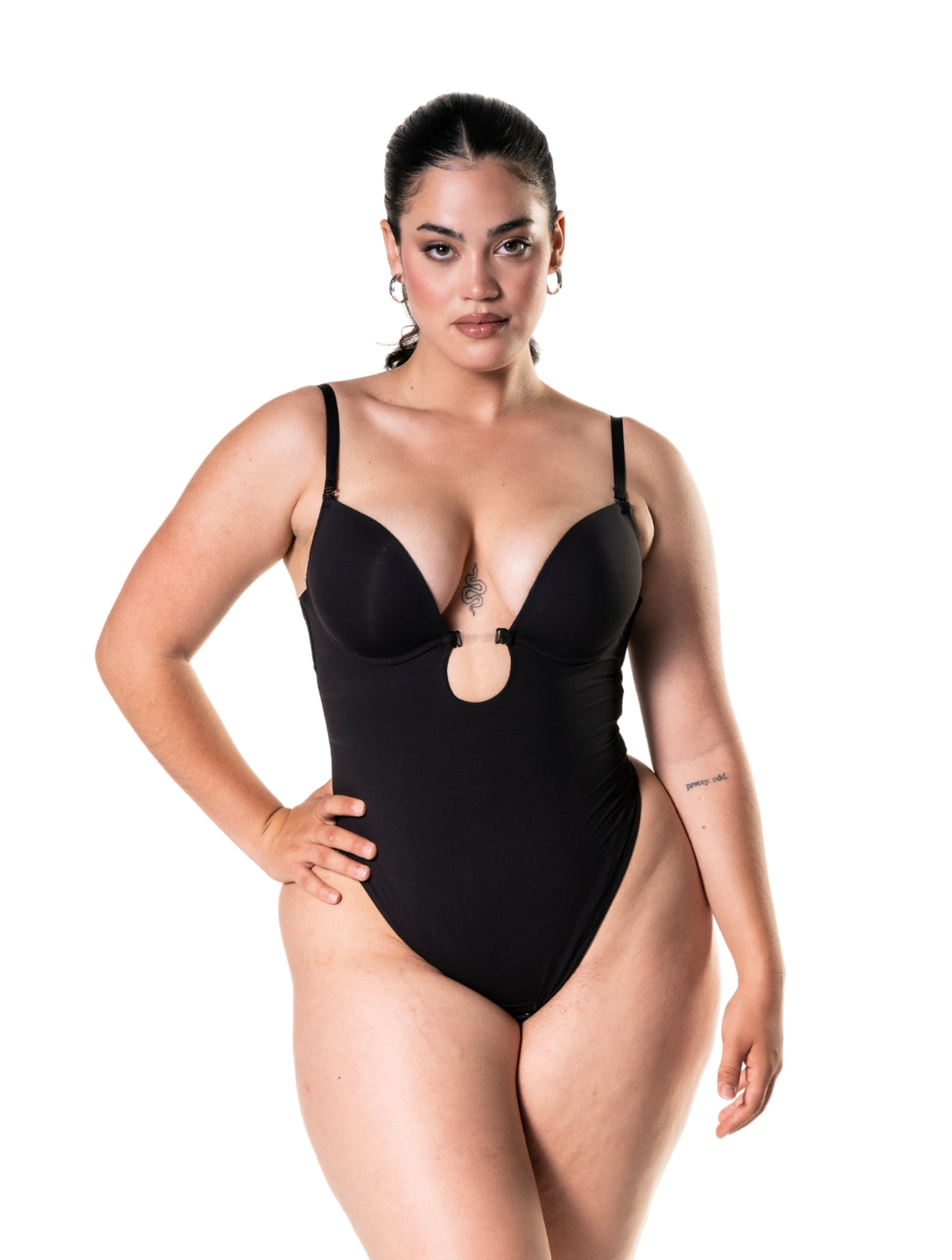 Deep V Shapewear Thong Bodysuit